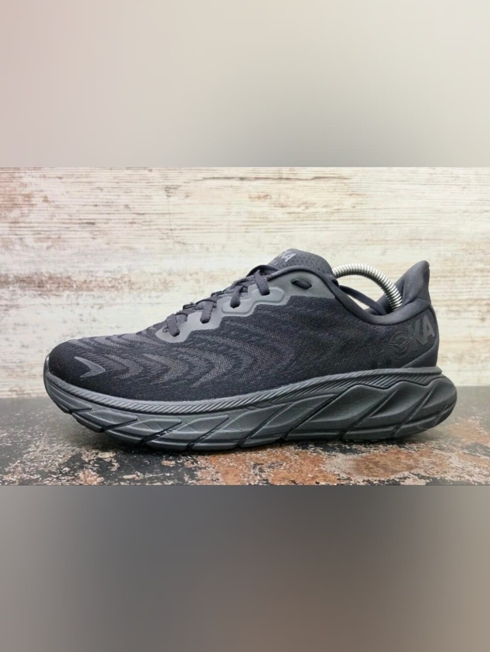 Womens Hoka One One Arahi 6 Running Shoes Sz 10.5 Used Black Mesh